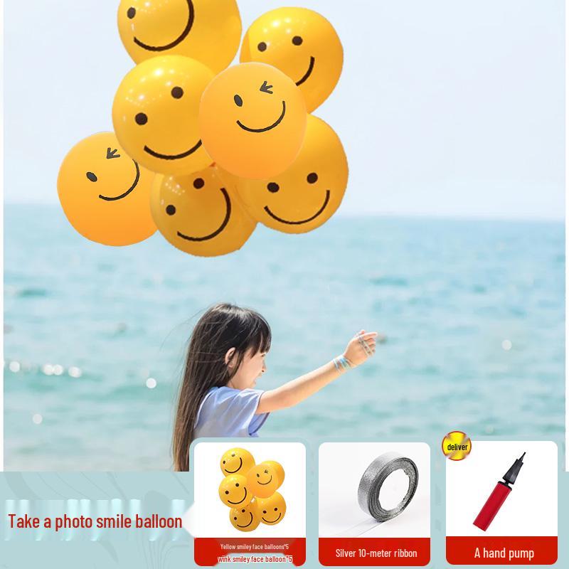 Beach Travel Balloon Photo Props for Team Building and Outdoor Shoots
