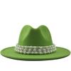 European and American Metal Leaf Women Woolen Hat Jazz Hat Autumn and Winter British Retro Top Hat Women