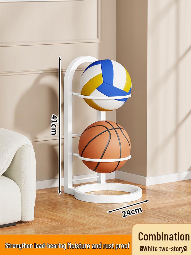 Foldable Multi-layer Sports Ball Storage Rack for Home