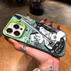 Custodia per Telefono Gatto Chitarra Argento per iPhone 12 Pro Max a 17/16/15 Plus/14/13