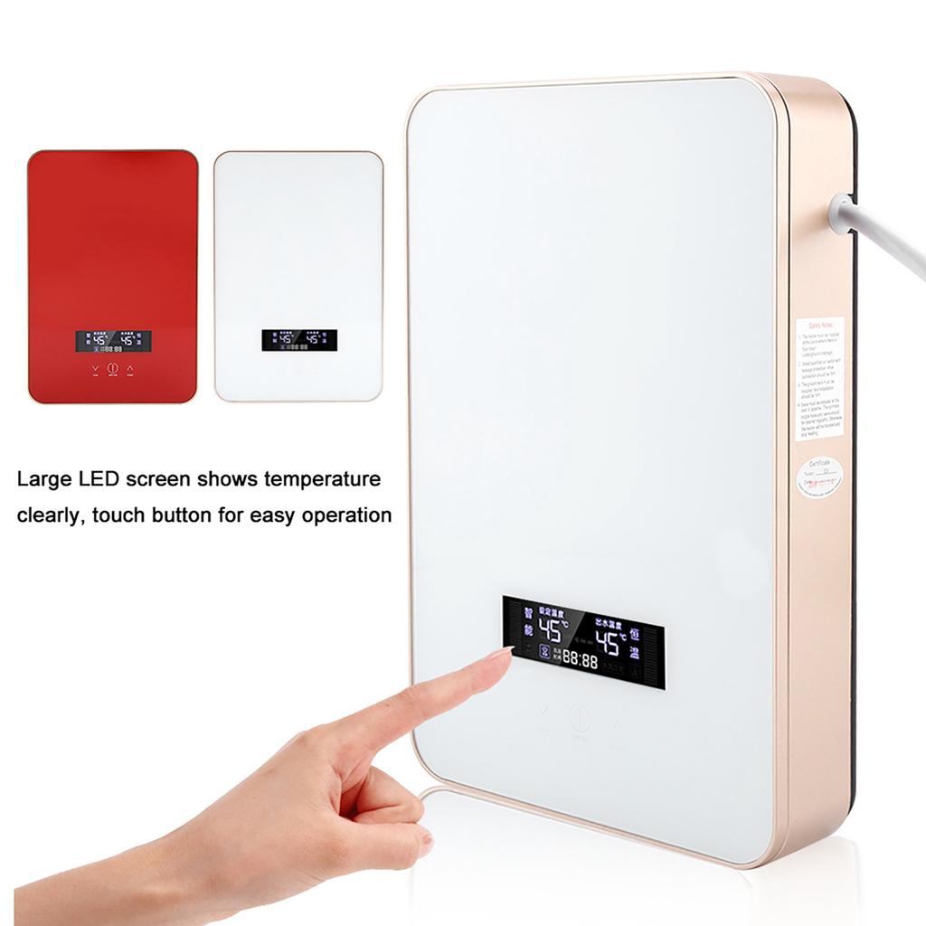 8500w Frequency Conversion Thermostat Electric Water Heater, 220V 8500W Tankless Instant Electric Hot Water Heater for Home