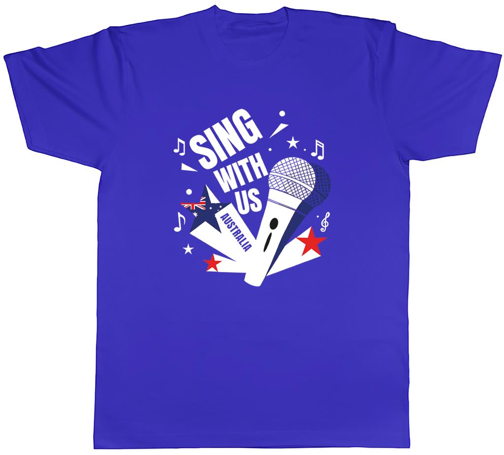 Austrialia Music Sing with us Note karaoke Unisexs TShirt Tee Gift Top