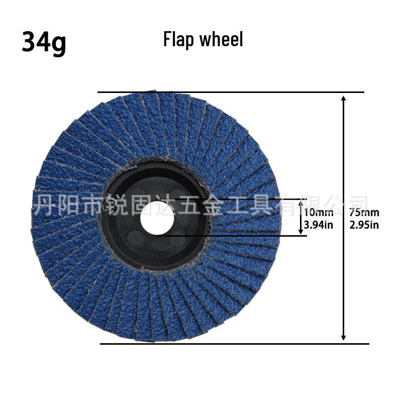 3-Inch Angle Grinder Accessories: 75mm Saw Blade, Grinding Wheel, Cutting Disc, Sanding Disc, Flap Disc Combo Set