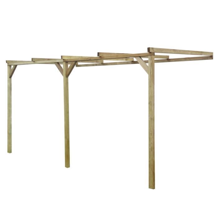 VidaXL Pergola à appentis 2 x 4 x 2,2 m Bois
