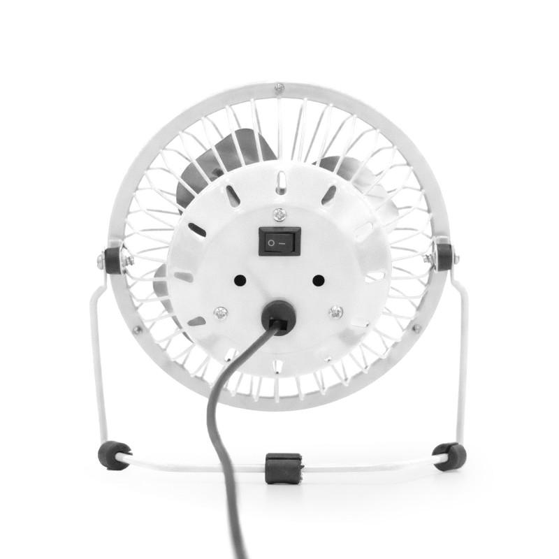 Pullman - Mini Ventilateur De Bureau Usb - Portable, Léger, Orientable - En Métal Blanc