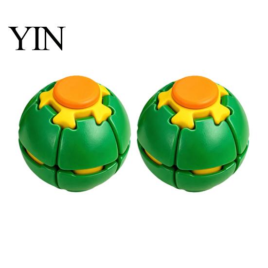 Quiet Spinning Fidget Toy 1/2Pcs 3D Printed Press Rotating Ball, Stress Relief Spinner Kids for Adults, Ball Toy, Decompression Gadget