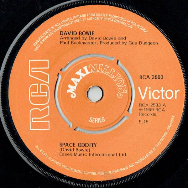 

7inch Record DAVID BOWIE - Space Oddity RCA2593 RCA Victor 1975 UK Rock Used