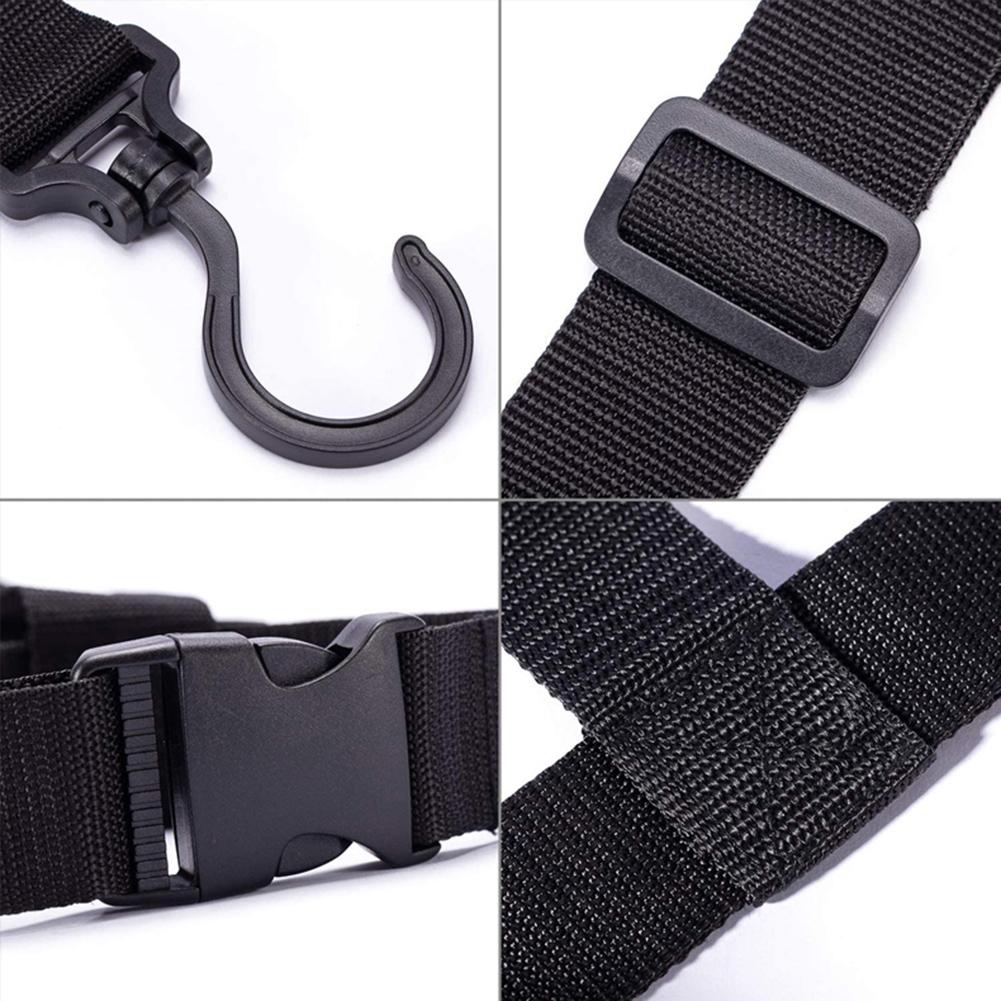 Fishing Wader Boots Hanger Rain Shoes Hanger Strap Belt Drying Rack/Storage Winter Fishing Accessories Adjustable Strap Black