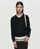 Hoite Niel Cotton V-Neck Knit (Black)