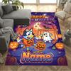 Bluey Soccer Fun Personalized Text Carpet Perfect for Game Room Kitchen Balcony Dining Room Anti-slip Rug Anime Office Decor