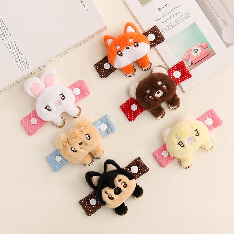 79Cm Kawaii Animal Plush Coin Purse Detachable Clip Cat Dog Bear Bunny Fox Sheep Stuffed Keychain Kids Birthday Gift Boys Girls