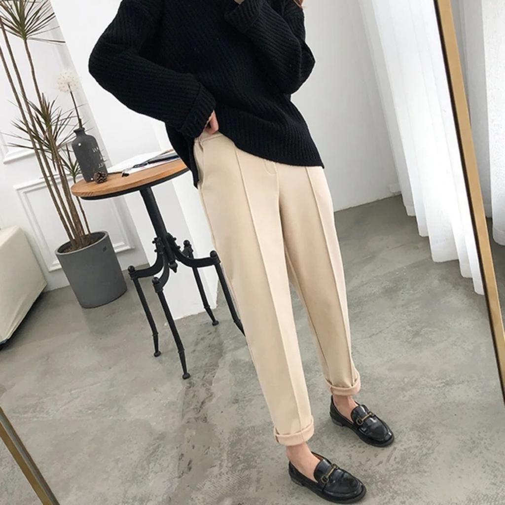 Thicken Women Pencil Pants Autumn Winter Trousers OL Style Female Work Suit Pant Loose Female Trousers Capris
