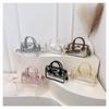 Clear Waterproof Handbag Transparent PVC Jelly Bag for Women Shoulder Messenger Purse for Beach Travel Tote and Shopping