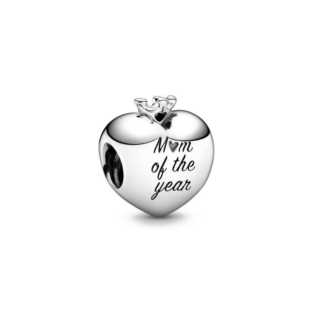 925 Silver Mamma Rosa Hjärta Berlock Hänge Original DIY Kvinnors Utsökta Armband Smyckestillbehör Morsdagspresenter