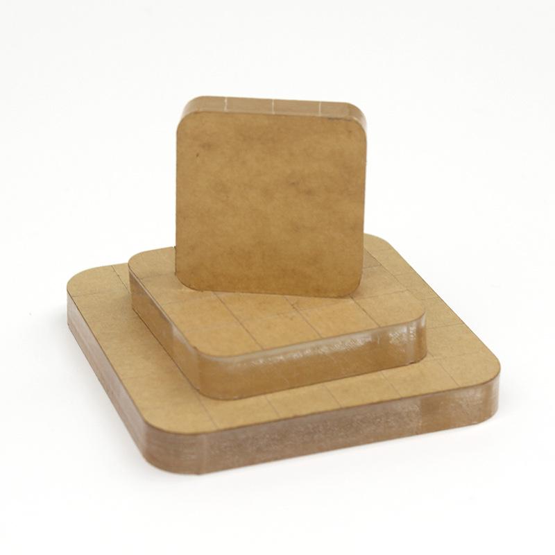 Klarer Acrylgriff Gummi-Stempel für Journaling mit quadratischer abgerundeter Ecke Liniertes Stempelkissen