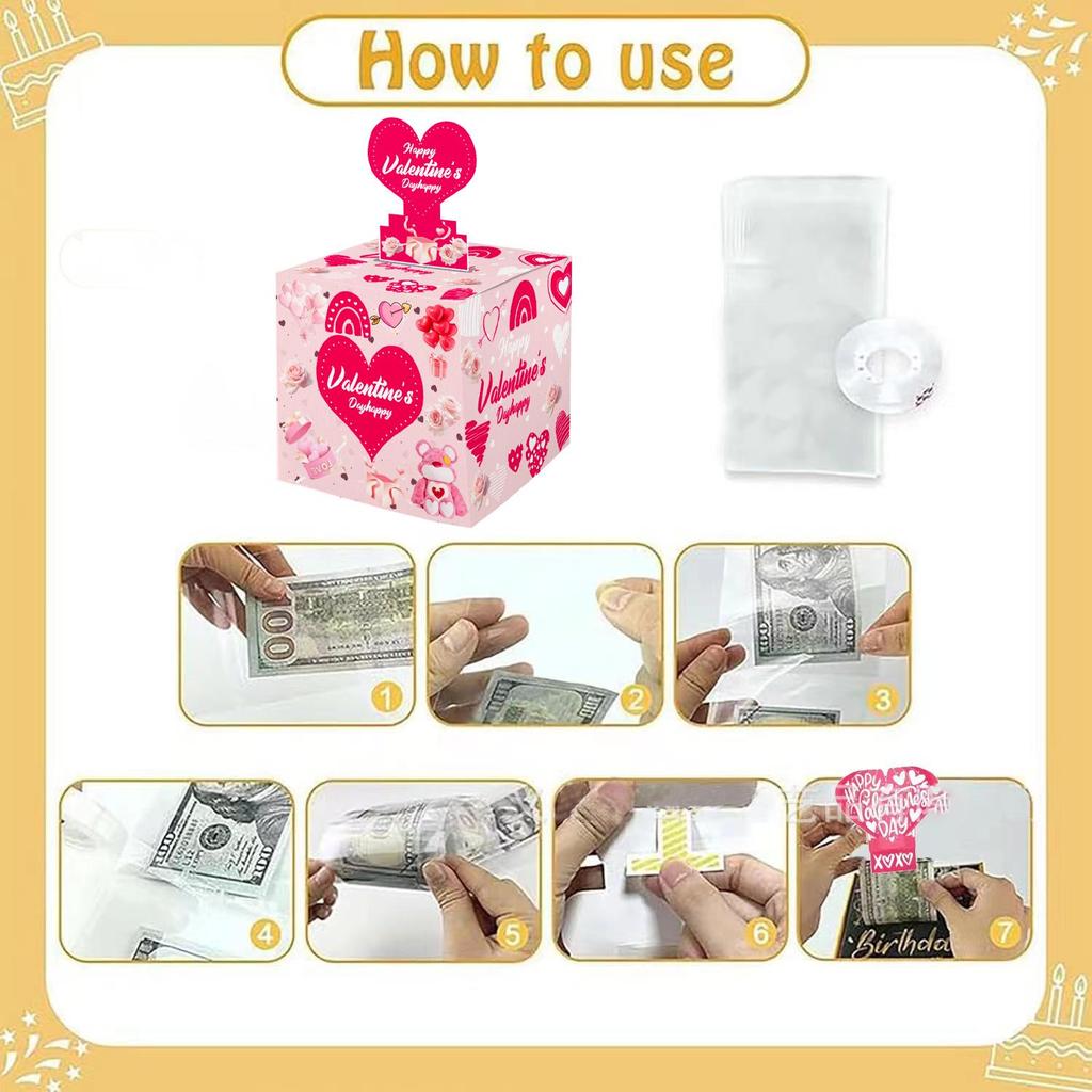 Valentine's Day Surprise Gift Box with Red Envelopes