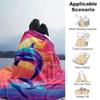 1pc Dolphin Printing Lightweight Flannel Blanket, Comfortable and Warm Blanket, for Camping Sofa Bed and Couch Office, Gift