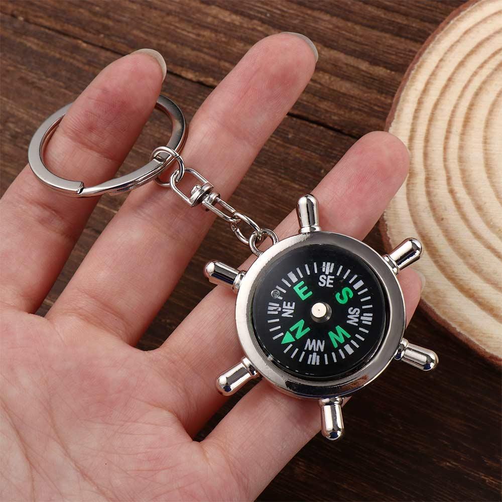 Equipment Carabiner Keyring Navigator Emergency Wild Compass Keychain Mini Compass Pocket Compass