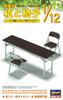Hasegawa 112 Scale Figure Accessory Series: Clubroom Desk and Chair Plastic Model Kit FA02