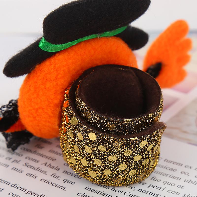 Halloween Children'S Sequined Bracelet With Lamp Pumpkin Bat Flannel Toy Pat Circle Dance Dress Up Supplies