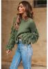Women's Loose Knit Tassel Sweater - Long Sleeve European American Style