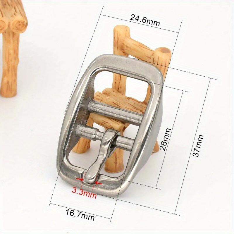 1pc Stainless Steel Adjustable Belt Buckle Double-bar Pin Buckle Tri-glide Slider Horse Halter Harness Accessories Strap Parts