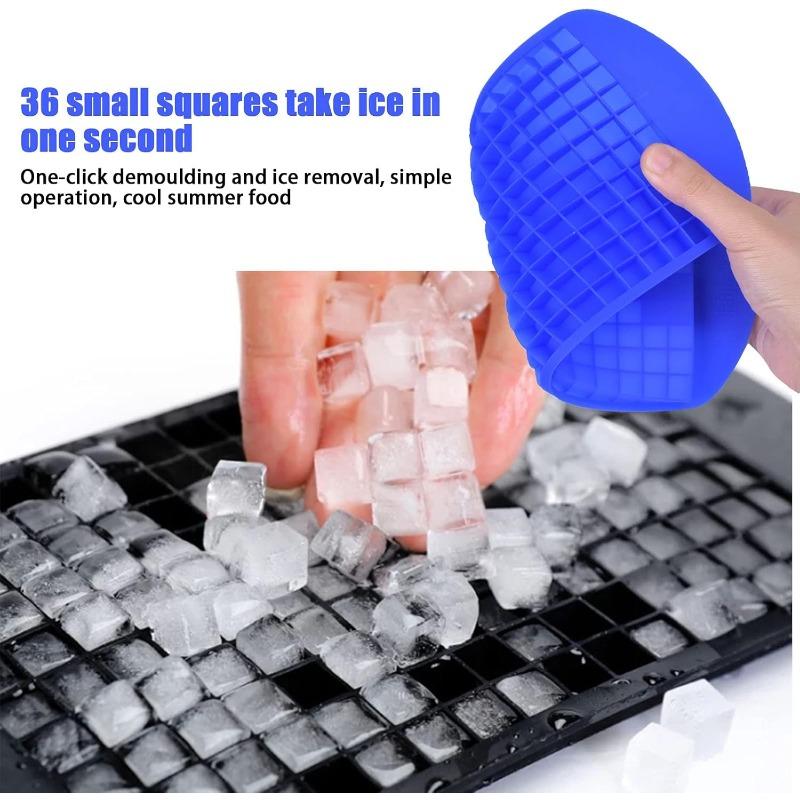 Silicone ice cube mould,square ice cube trays for 160 mini ice cubes, ice cube moulds for jelly, milk, juice, cocktails, whisky