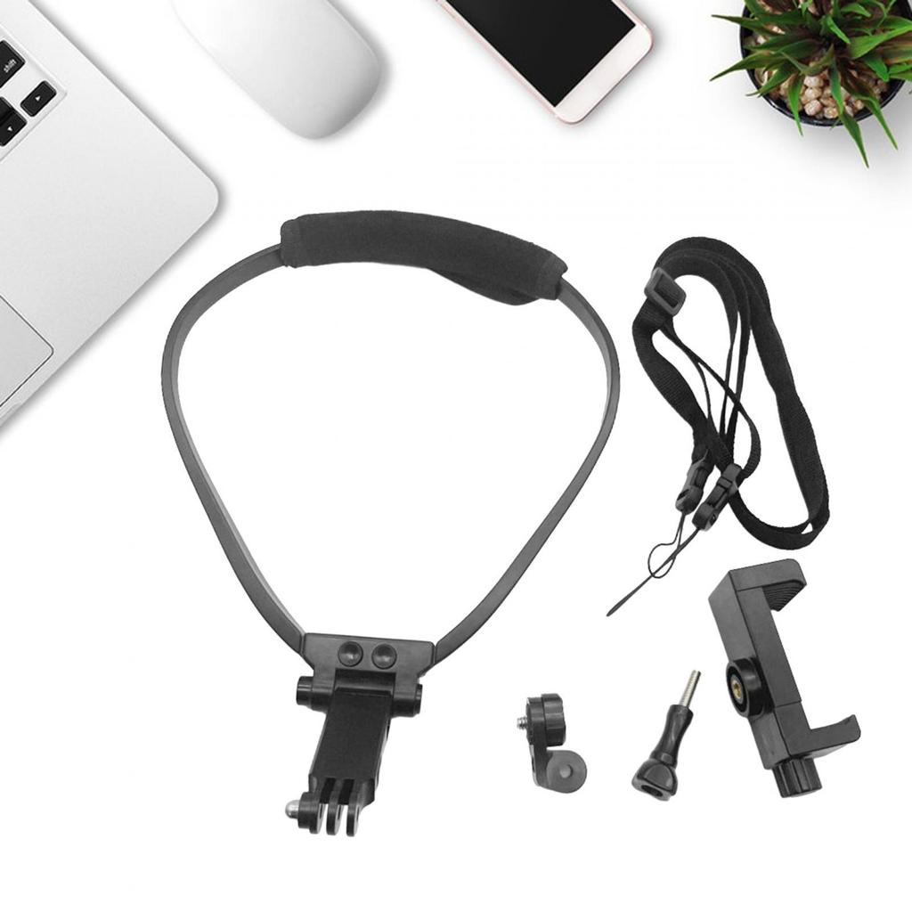 Neck Holder for Action Camera, Hands-Free Mount with Straps for Video