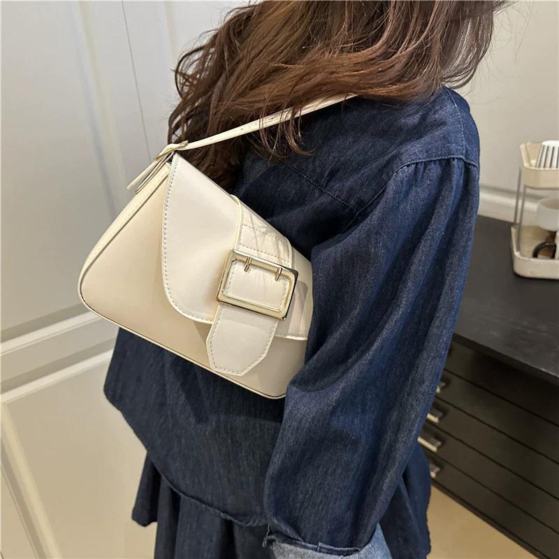 Fashion Crescent Underarm Bag for Women, Trendy Simple Shoulder Crossbody Bag for Daily Commute