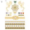 Golden Color Temporary Tattoos Waterproof Metallic Temporary Transferable Tattoos Tattoo Body Art Sticker Arm
