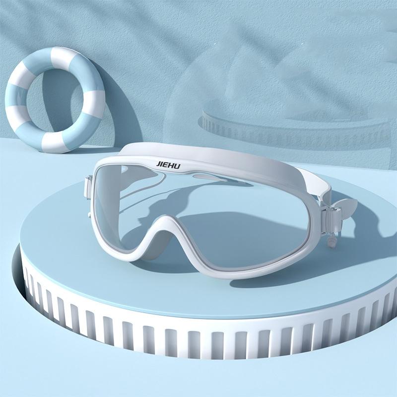 Myopie-Verschreibung -1,5 ~ -8,0 Grad Wasserdichte Anti-Beschlag-Silikon-Schwimmbrille mit Ohrstöpseln