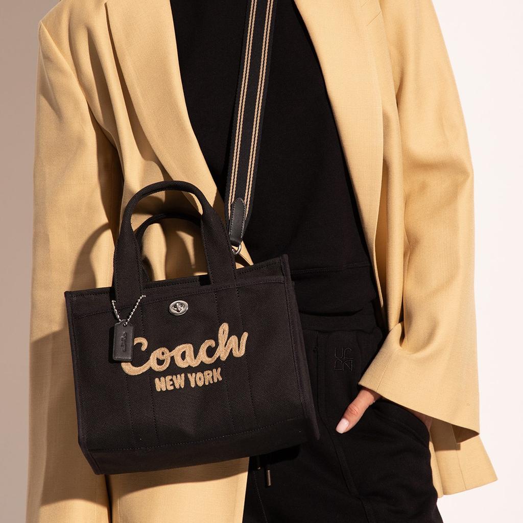 COACH Cargo Canvas With Recycled Leather Handbag Medium Women's Black CP164-LHBLK