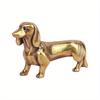 1 Piece of Small Retro Corgi Dog Sculpture, Manual Wax Loss Craft Dachshund, Desk Decoration, Pet Lovers - Classical Style Home