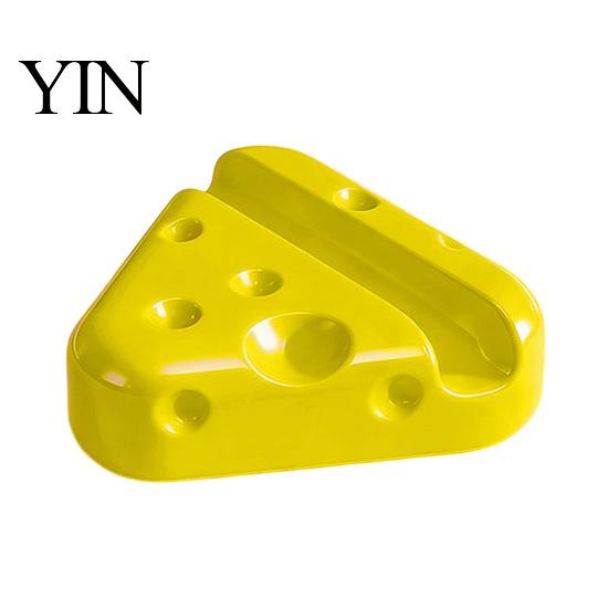 Durable Plastic Phone Dock 3D Printed Cheese Holder, Cute Desktop Stand, Compact Smartphone Creative Mount Stable Cell for Home Office Desk Decoration