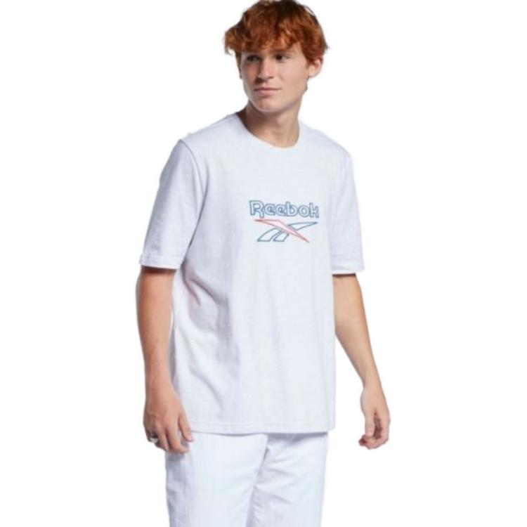 Men's T-Shirt Reebok T Shirt Unisex Light Gray