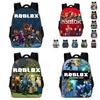 Roblox Double Layer Waterproof Backpack With Floral Print For Kids Perfect For School And Travel