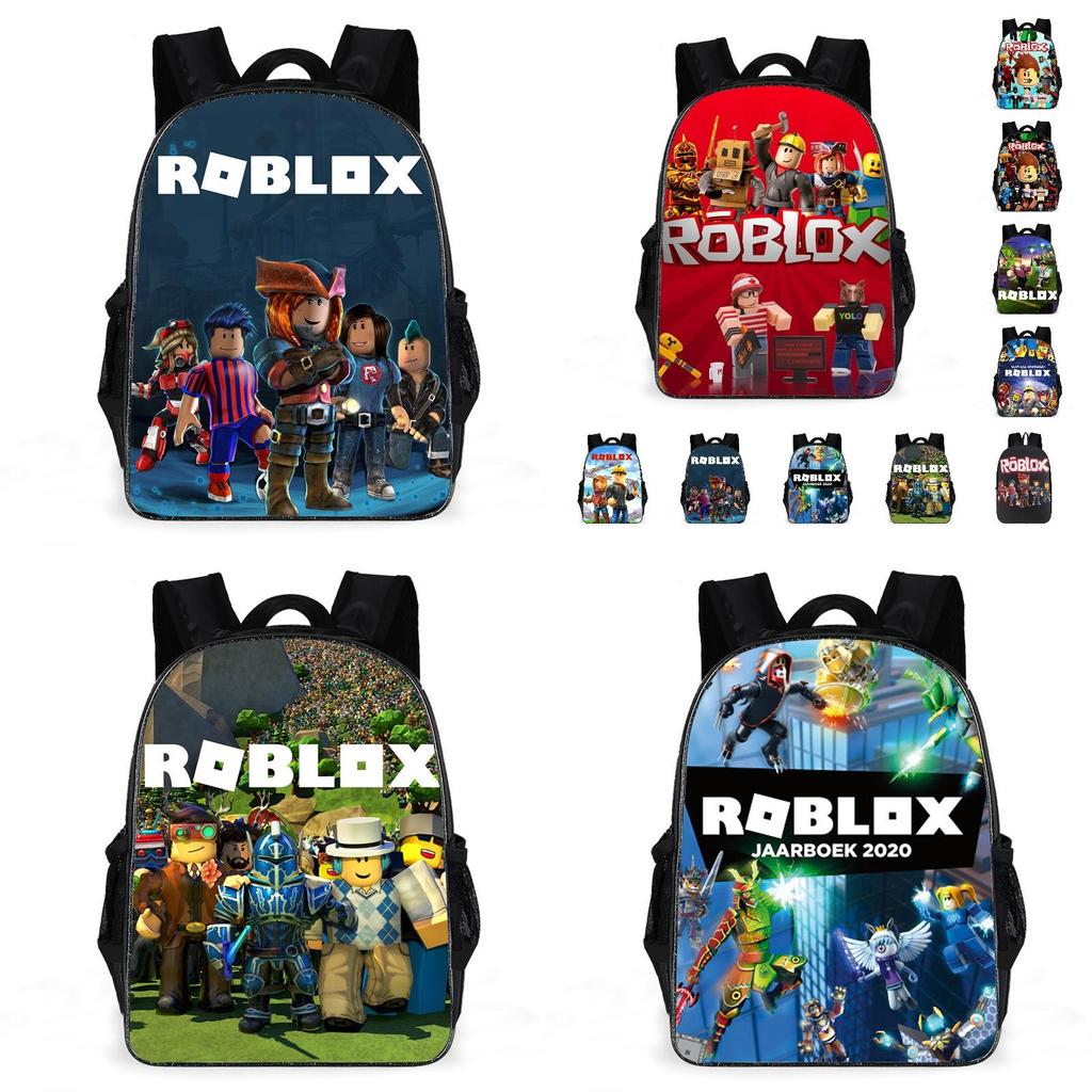 Roblox Double Layer Waterproof Backpack With Floral Print For Kids Perfect For School And Travel