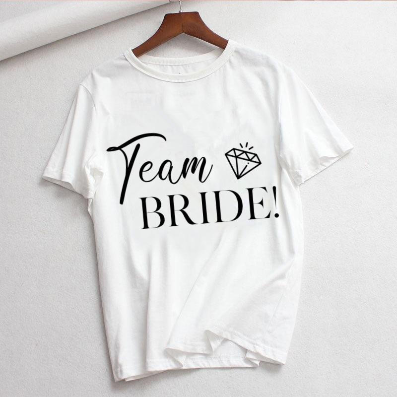 Bride Letter Wedding Bride To Be Bridal Hen Bachelorette Party Wedding Decoration Bridesmaid Women T Shirt Harajuku Korean