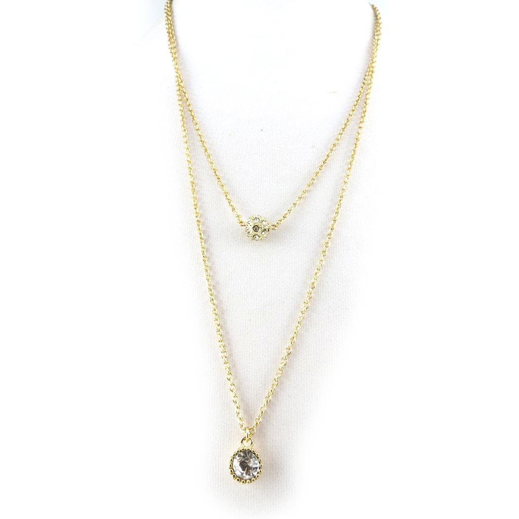 Les Trésors De Lily [N0795] - Collier sautoir 'Sissi' blanc doré