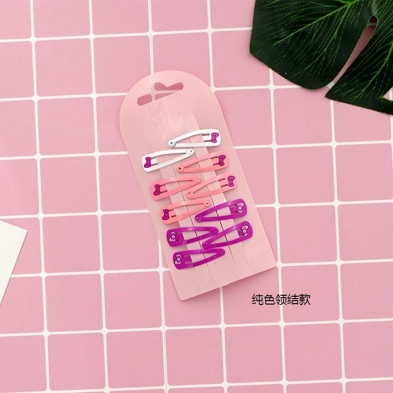 10 PCS New Lovely Cartoon Heart Type Metal Candy Color Girls Hairpins Hair Clip Kids Headwear Children Accessories Baby BB Clips