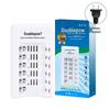 Smart Double Battery Charger No. 5 with Light Change, 6 Slots for 1.2V AA/AAA Batteries