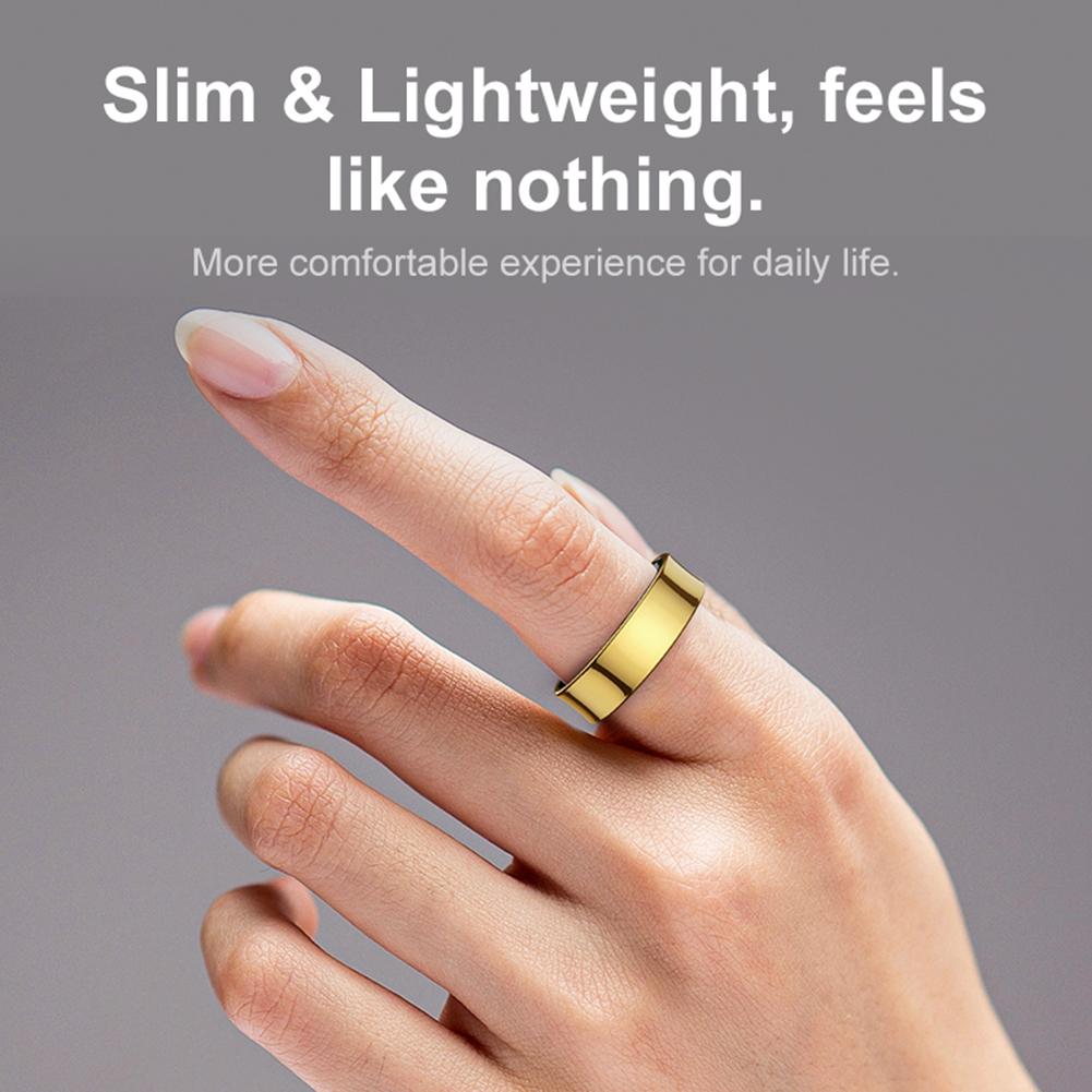 R09 Smart Ring Waterproof Health Monitor with Charging Case Body Temperature Health and Sleep Monitor for Xiaomi Samsung Phone