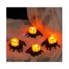 Bougies LED sans flamme - AIMOONSA - Design araignée - 10 pièces - Noir et orange - Piles LR1130