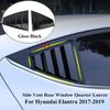 For Hyundai Elantra 2017- Car Rear Louver Window Side Shutter Cover Trim Sticker Vent Scoop ABS Carbon Fiber Accessories