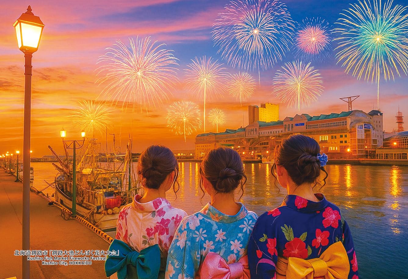 

Cuties in Jigsaw 101 Japanese Kushiro Hokkaido Tairyo Donpaku Fireworks with Adhesive and Sponge (Cuties) [Made Japan] 300-Piece Puzzle Cities, City,