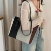 Color Block Tote Bag Large Capacity Handbag Stylish Commuter Shoulder Bag Tote Purse for Women Work Daily Life Parties Dating