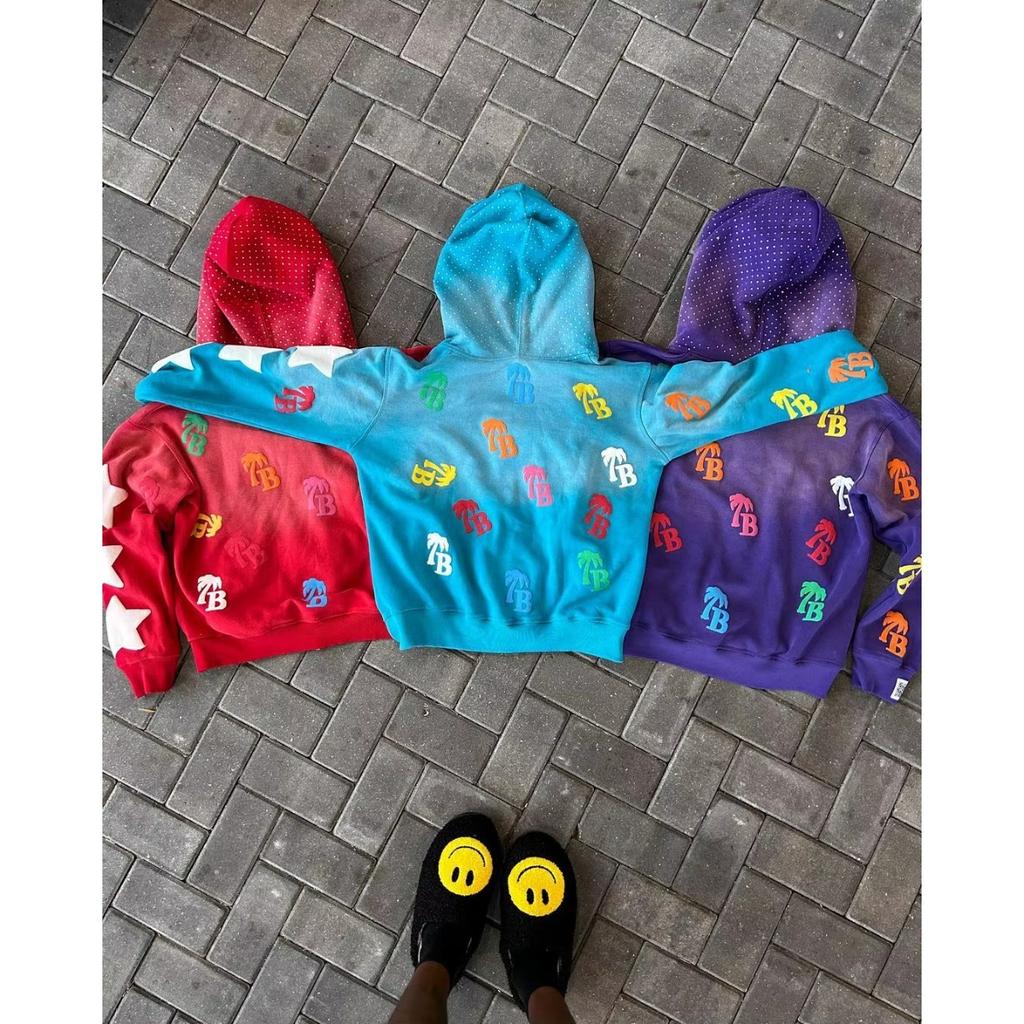 ZYLLO Y2K Trendy Letter Pattern Loose Casual Comfortable Hooded Zipper Retro Hoodie Jacket Top Unisex