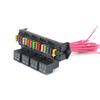 Automotive 15-Zekeringkast Multi-Circuit Hoofdregelkast Dik Koperdraad Zekeringhouder Met Relais