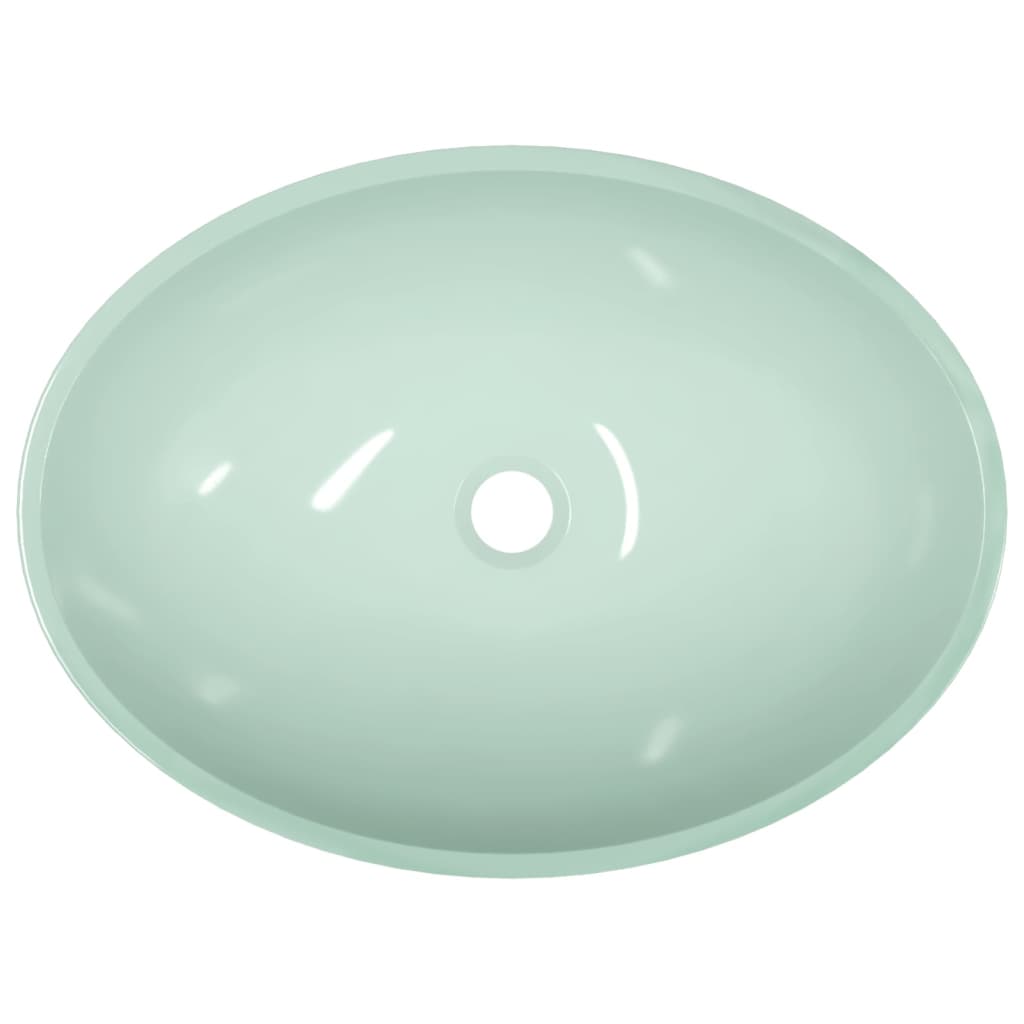 Glass Wash Basin 50 X 37 X 14 Cm White