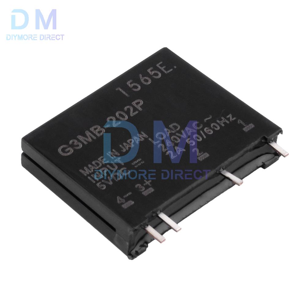 1PCS/5PCS 5V 12V 24V DC-AC Solid State Relay Module G3MB-202P G3MB PCB SIP SSR AC 240V 2A Snubber Circuit Resistor Relay Switch